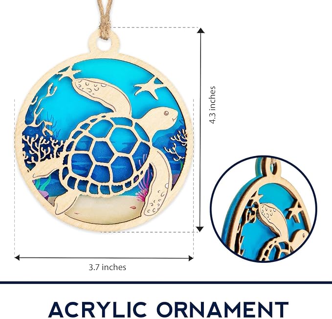 Sea Turtle Ornament, Turtle Ornament 2025, Unique Turtle Gifts - Image 5