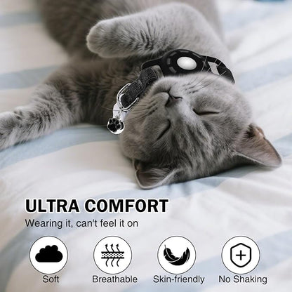 Airtag Cat Collar Breakaway, Stretchy Cat Tracker Collar - Image 7