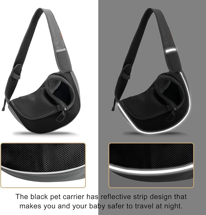 FDJASGY Pet Sling Carrier for Small Dogs Cats, Breathable Mesh Travelling Hand - Image 5