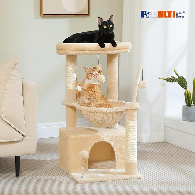 PEQULTI 4-in-1 Cat Tree, Scratching Post - Image 2