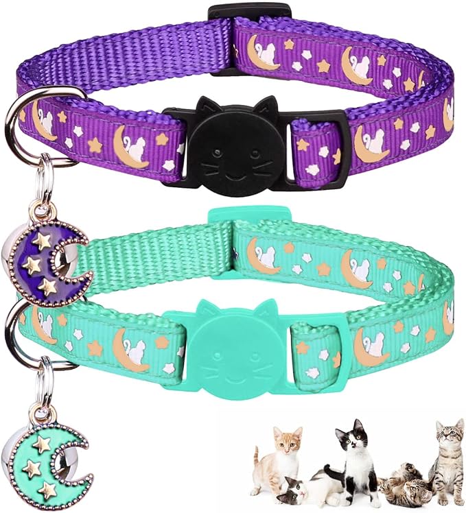2Pcs Breakaway Cats Collars Cat Collars by Baeuppit