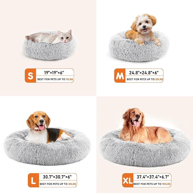 Sweetcrispy Donut Dog Bed, XL Large Round Calming Cat Bed - Image 6