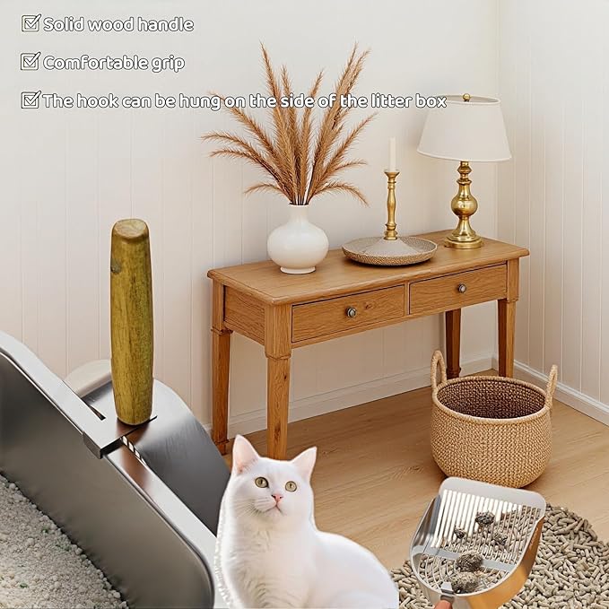 Premium Stainless Steel Cat Litter Scoop-Triple Guard Walls&Non-Stick Design - Image 6