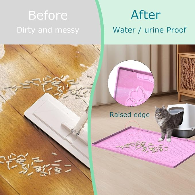 Cat Litter Mat, Silicone Large Cat Mat - Image 5
