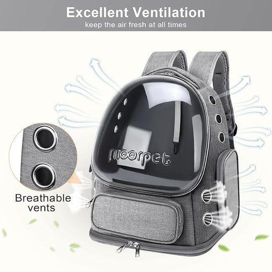 Cat Backpack Carrier, Breathable Cat Bubble Backpack Large Space Cat Carrier - Image 2