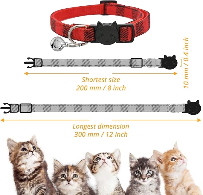 MJIYA Stylish Plaid Cat Collars - Image 2