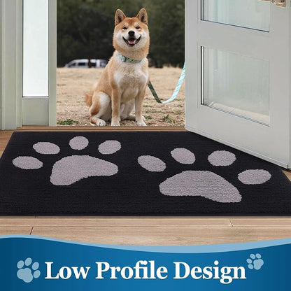 Buganda Dog Door Mat for Muddy Paws, Absorbent Dirt Trapper Washable Indoor - Image 6