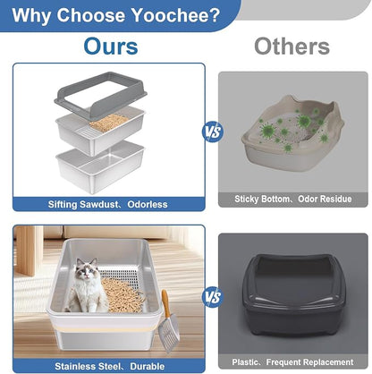 XXXL Stainless Steel Sifting Litter Box - Image 2