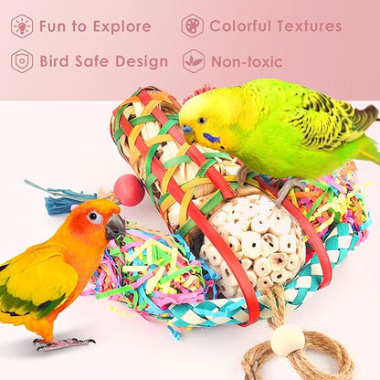 KATUMO Bird Toys Parakeet Toy Cockatiel Shredding Toys Conure Foraging Sola Toys - Image 3