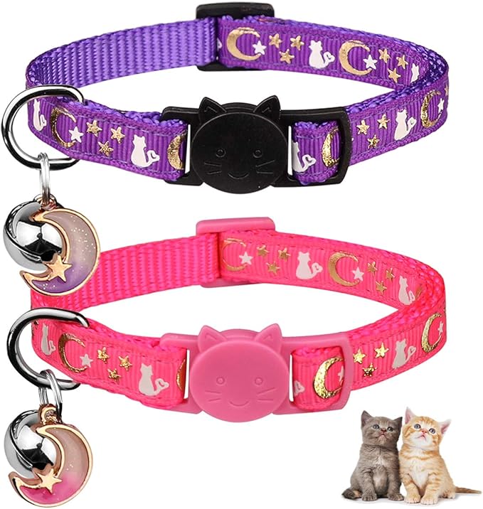 2PCS Breakaway Cat Collars by Baeuppit