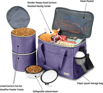 BAGLHER Dog Travel Bag Backpack Pet Supplies Backpack 5-Piece Set - Image 7