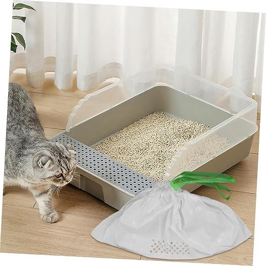 7pcs Cat Litter Filtering Bag White Cat Waste Filter Pouch - Image 5