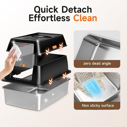 Extra Large Stainless Steel Litter Box - Image 5