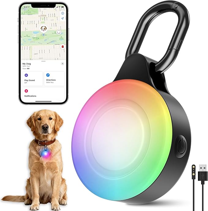 2-in-1 GPS Tracker Dog Light | Smart Tracking Pet LED Light by Vebiso