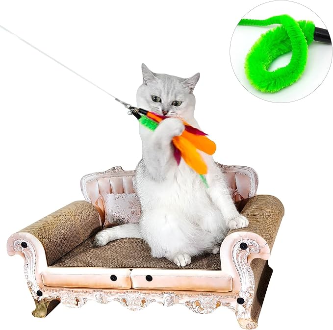 Cat Toys Interactive for Indoor Cats, Fishing Pole Toy, Retractable Cat Wand - Image 6
