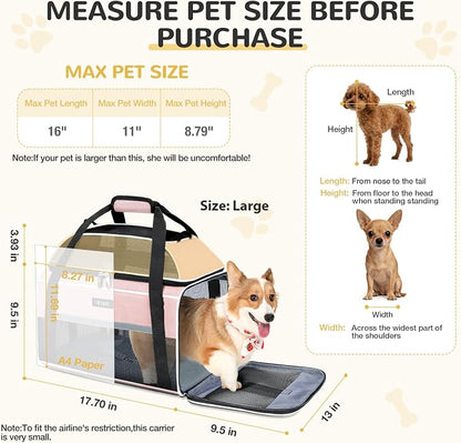 Lekereise Top-Expandable Pet Carrier 18x13x9.5 Inch Southwest Frontier Airline - Image 3