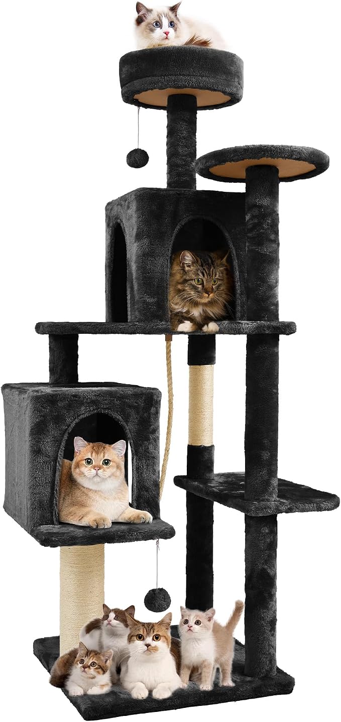 58.5inch Large Cat Tree Tower Condo by TSCOMON