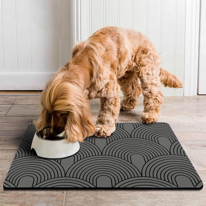 Dog Food Mats for Floors Absorbent, Pet Cat Food Mat - Image 6