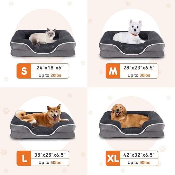 Sweetcrispy Orthopedic Dog Bed, Large Memory Foam Puppy Cat Bed - Image 6