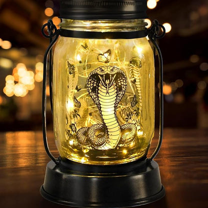 Snake Gifts for Women/Men Snake Solar Lanterns Mom Birthday King Cobra Snakes - Image 8