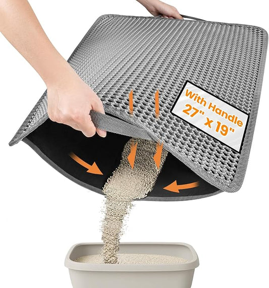 Cat Litter Mat, Upgrade Super Waterproof Back Layer Litter Box Mat, Non Slip by Conlun