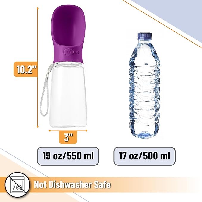 Mr. Pen Portable Dog Water Bottle, 19 oz, Travel Dog Water Bottle Dispenser - Image 3