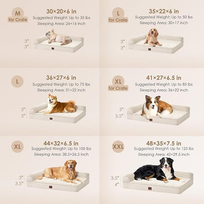 EHEYCIGA Orthopedic Dog Bed Medium Size Dogs, Memory Foam Dog Bed - Image 2