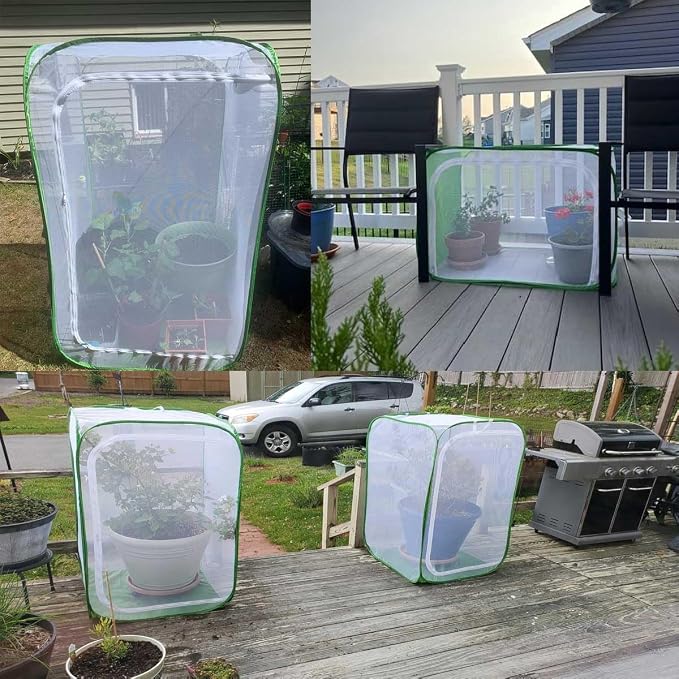 36" Garden Mesh Plant Enclosure Cover, Pop-up Garden Mesh Plant Cover - Image 7