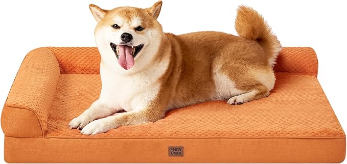 EHEYCIGA Memory Foam Dog Bed Large Size Dogs, Orthopedic Dog Bed Large by EHEYCIGA