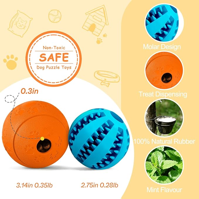 HIPPIH Dog Puzzle Toy 2 Pack, Interactive Dog Toys - Image 2