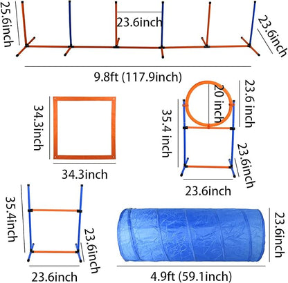 Agility Training Equipment for Dogs, Dog Agility Course Backyard Set Include - Image 3