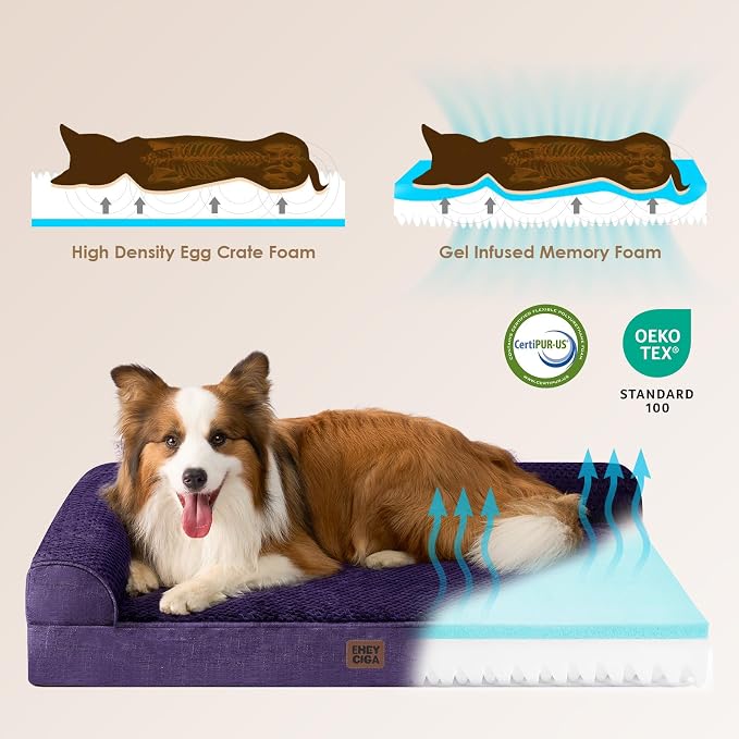 EHEYCIGA Memory Foam Dog Bed Large Size Dogs, Orthopedic Dog Bed Large - Image 4