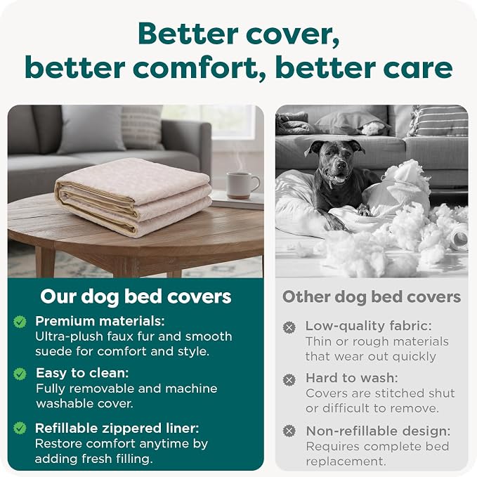 FurHaven Replacement Dog Bed Cover, Contour Luxe Lounger Design, Soft & - Image 7