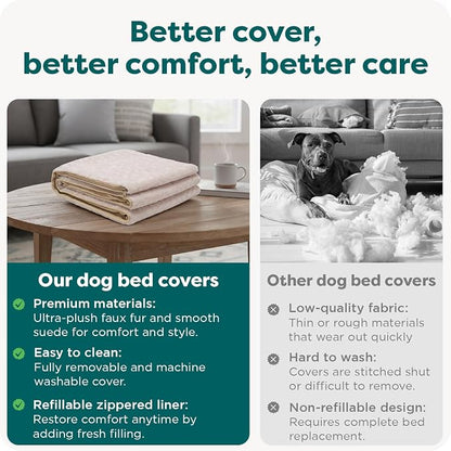 FurHaven Replacement Dog Bed Cover, Contour Luxe Lounger Design, Soft & - Image 7