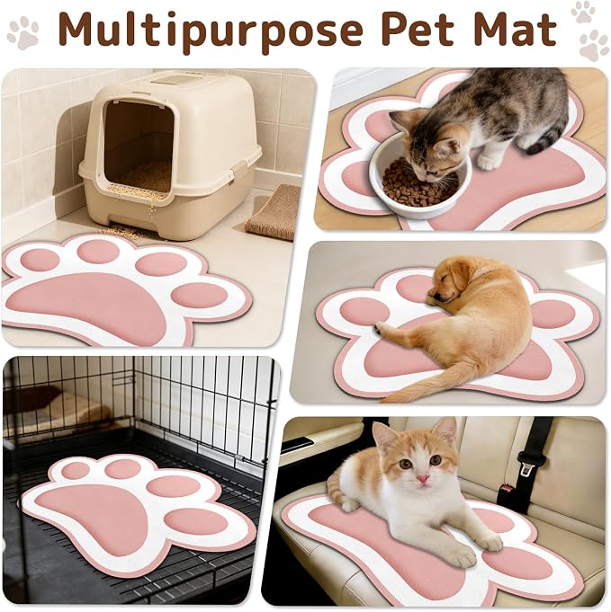 Dog Food Mat for Bowls, Absorbent Quick Dry Dog Cat Mats for Food and Water - Image 7