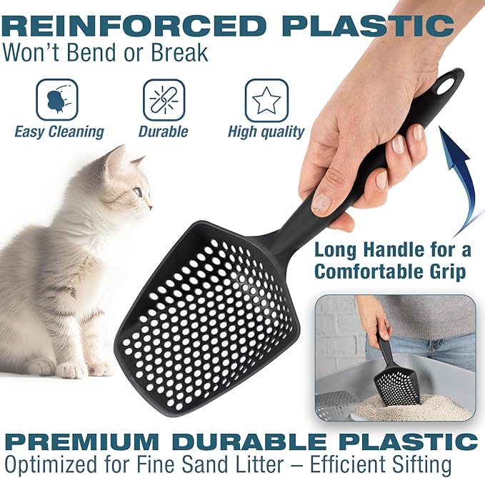 Set of 2 Cat Litter Scoop with Small Holes - Image 2