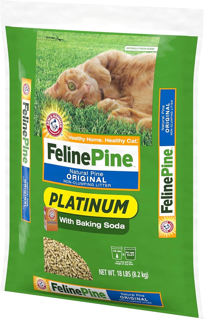 Feline Pine Platinum Non-Clumping Cat Litter, Feline Pine Cat Litter 18lb - Image 14