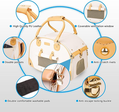 Foldable Premium PU Leather Dog Purse - Image 3