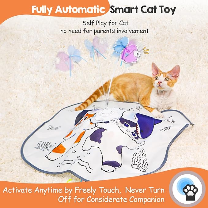 ORSDA Cat Toys for Indoor Cats, 5 in 1 Interactive Automatic Kitten Toys - Image 3