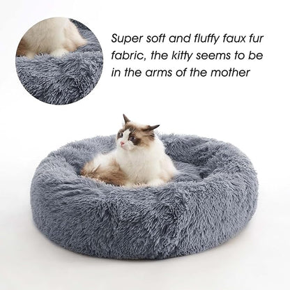 WESTERN HOME WH Calming Dog & Cat Bed, Anti-Anxiety Donut Cuddler Warming Cozy - Image 5