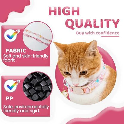 Elegant little tail 2 Pack Cat Collar- Easter Cat Collars Breakaway - Image 3