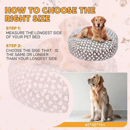 Youyole Large Washable Round Dog Bed Cover Replacement Waterproof 45 x 45 x 11 - Image 3