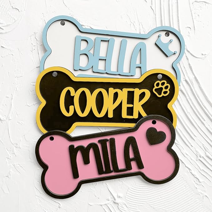 Custom Dog Room Decor Dog Crate Accessories Name Plate Doghouse Name Sign Decor - Image 2
