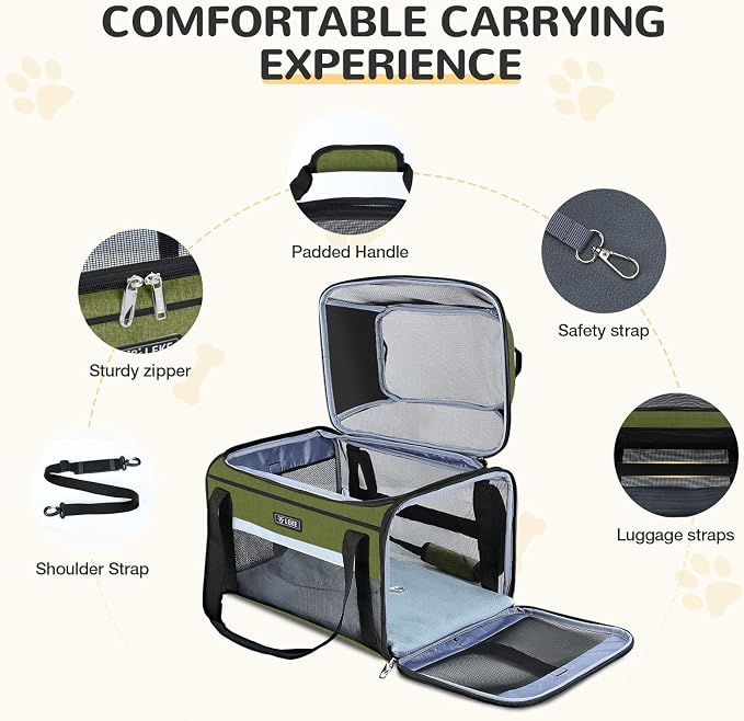 Lekereise Top-Expandable Pet Carrier 17x11x9.5 Inch Alaska Hawaiian Airline - Image 6