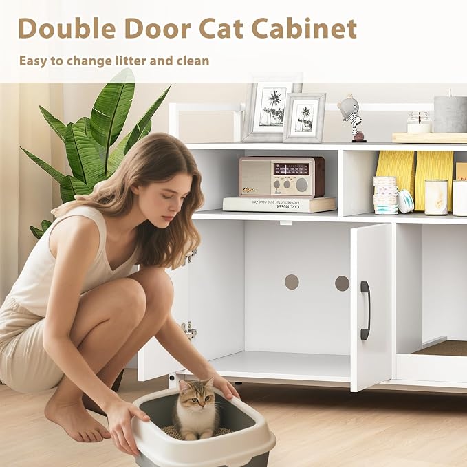 Giantex Cat Litter Box Enclosure - Image 3