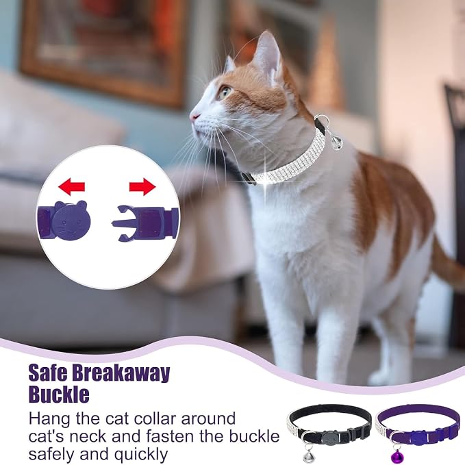 EXPAWLORER Soft Velvet Safe Cat Collars - Image 4