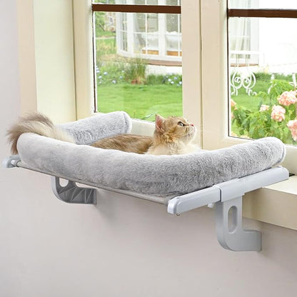 Cat Window Sill Perch with Large Bolster, Pet Hammock Bed by Zoratoo