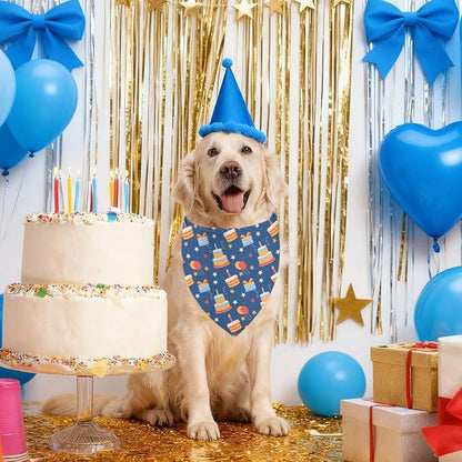 Birthday Dog Bandanas, Reversible Double Side Large Pet Bandanas, Celebration - Image 5
