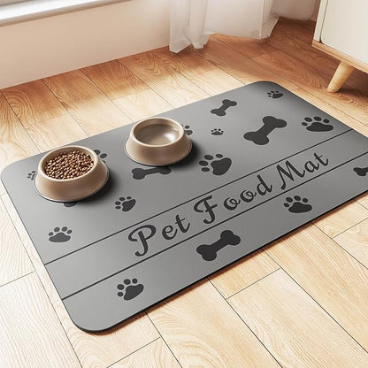 Pet Feeding Mat-Absorbent Pet Placemat by Incenseburner