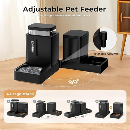 Gravity Cat Feeder and Water Dispenser, 2 in 1 Cat Self Feeder - Image 3
